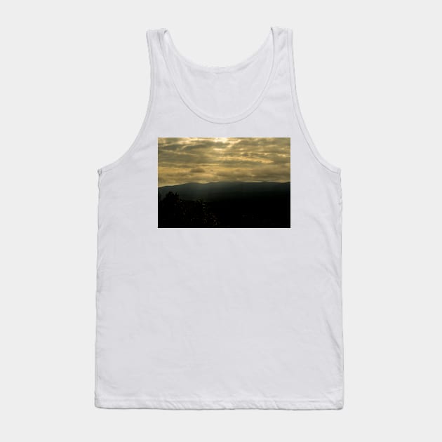 Golden Sun Mountains Tank Top by Ckauzmann